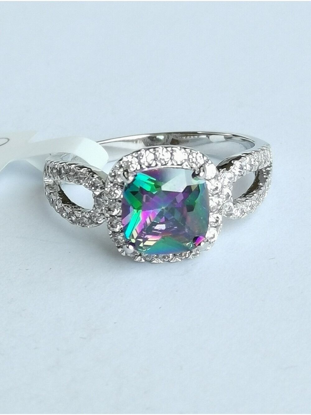 Mystic CZ Halo ring size  8 🆕